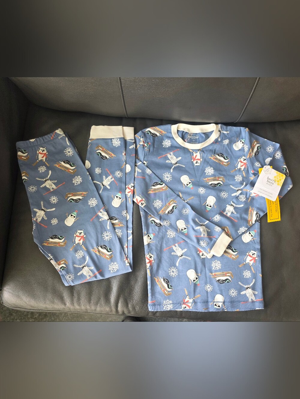 childrens 2 piece burts bees kids pjs winter set